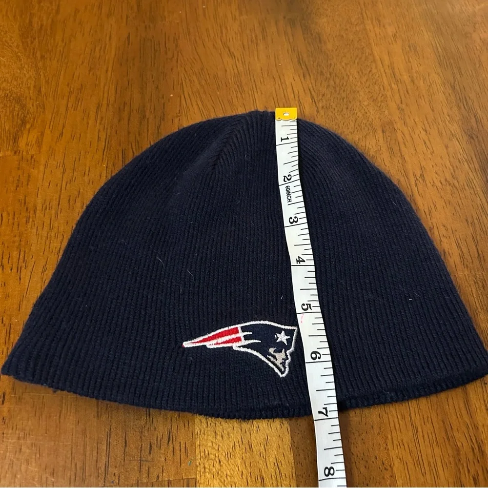 Youth New England Patriots Beanie | Navy Knit Hat | No-Fold Style (One Size)